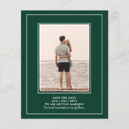 Flyer BODA de fotografía del presupuesto Guardar fecha v
