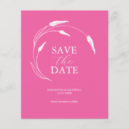 Flyer Boda de Fuchsia Presupuestaria Guardar La Fecha