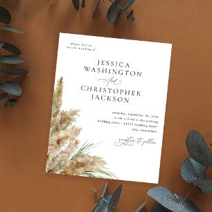 Flyer Boda de Grass Boho Pampas