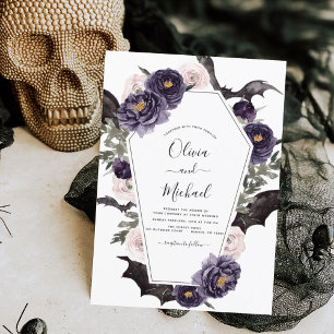 Flyer Boda de Halloween presupuestal otoño oscuro