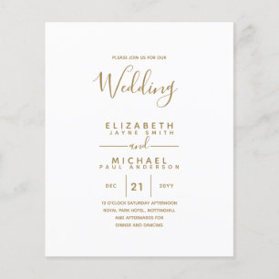Flyer Boda de inglés de la BODA en español bilingüe