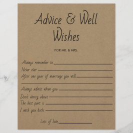 Flyer Boda de juegos de ducha de novias Consejo y buenos