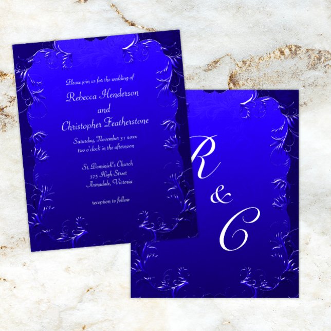 Flyer Boda de la Casa Real Azul Vintage (Subido por el creador)
