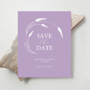 Flyer Boda De Lavanda Presupuestaria Guardar La Fecha