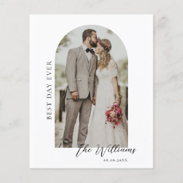 Flyer Boda de marco de arco de presupuesto Foto Tarjeta 