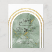 Boda de Mármol de Oro Verde con menos presupuesto