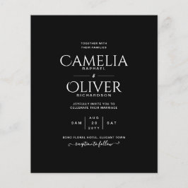 Flyer BODA de MONOCRÓMICA Blanco Negro