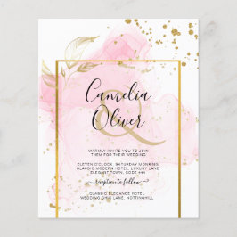 Flyer BODA DE ORO ROSA Tinta Abstracta Alcohólica