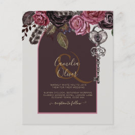 Flyer Boda de otoño BOTHIC ROSA Burgundy