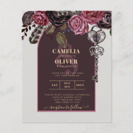 Flyer Boda de otoño BOTHIC ROSA Burgundy