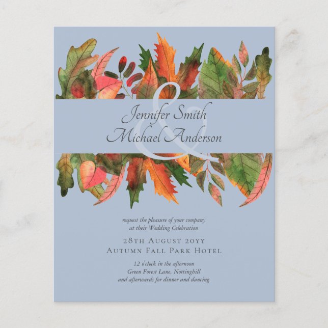 Flyer BODA de otoño del presupuesto (Frente)