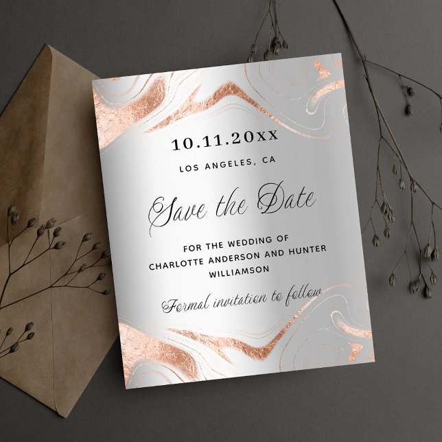 Flyer Boda de plata rosa de presupuesto de oro salva la  (Subido por el creador)