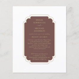 Flyer Boda de presupuesto bilingüe de la Boda española