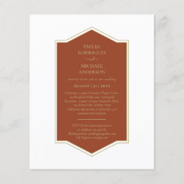 Flyer Boda de presupuesto bilingüe de la Boda española