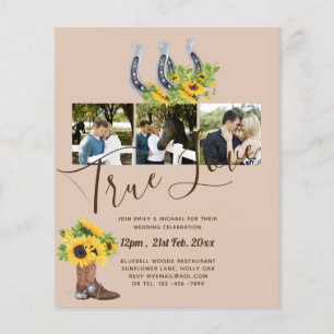 Flyer Boda de presupuesto de foto rusa para el sur del p