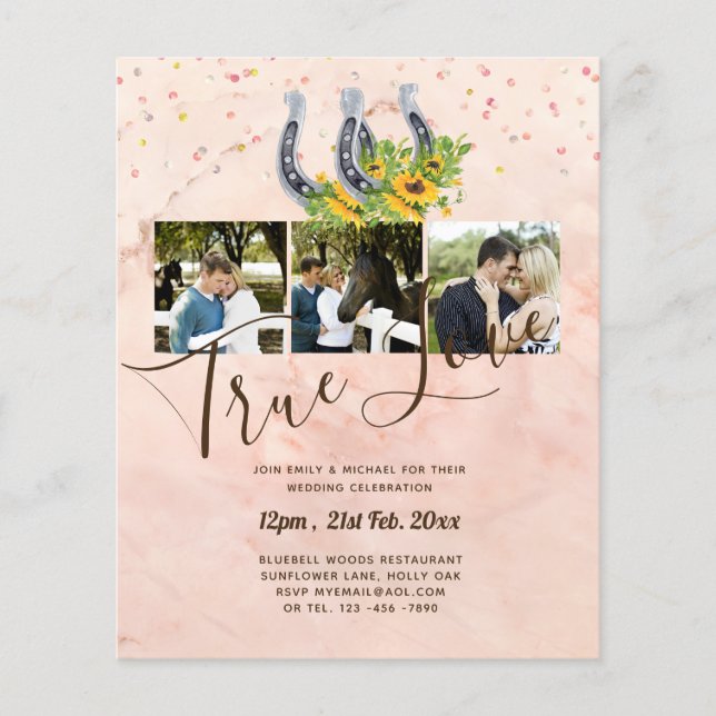 Flyer Boda de presupuesto de foto rusa para el sur del p (Frente)