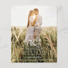 Flyer BODA DE PRESUPUESTO Dusty Rosa Foto SOBRELADO