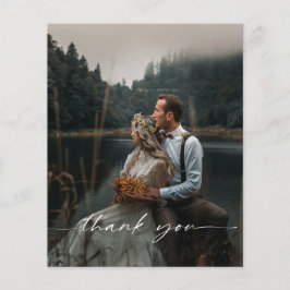 Flyer Boda de presupuesto Foto Gracias postal