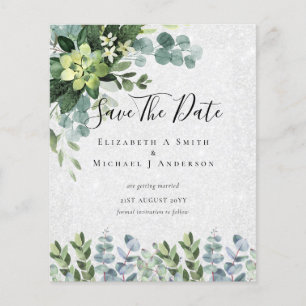 Flyer BODA DE PRESUPUESTO GUARDAR FECHAS - Eucalipto VER