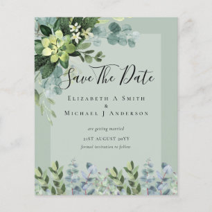 Flyer BODA DE PRESUPUESTO GUARDAR FECHAS - Eucalipto VER