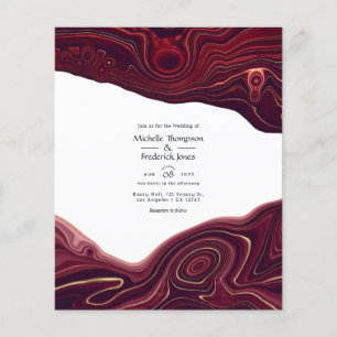 Flyer Boda de Rubí Granate y Estratos de Ágata Dorada