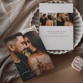 Flyer Boda de script de presupuesto Foto Guardar la fech