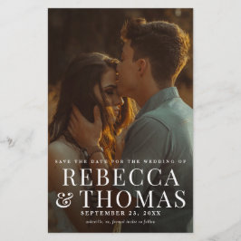 Flyer Boda de superposición de fotografía moderna de pre