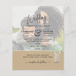 Flyer Boda DE SUPERVISIÓN DE FOTO DE Gypsophila con pres