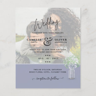 Flyer Boda DE SUPERVISIÓN DE FOTO DE Gypsophila con pres