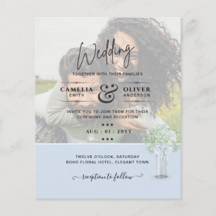 Flyer Boda DE SUPERVISIÓN DE FOTO DE Gypsophila con pres