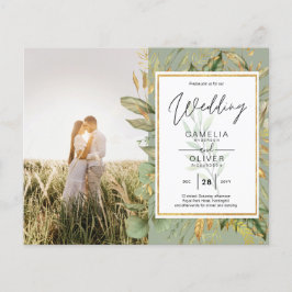 Flyer Boda de verde FOTOGRÁFICO multifunción de presupue