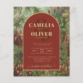 Flyer Boda del Arco Botánico Vintage Terracotta Florals
