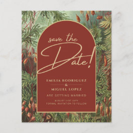 Flyer Boda del Arco Botánico Vintage Terracotta Florals