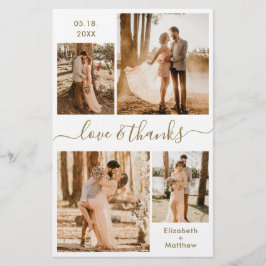 Flyer Boda del Collage Blanco de Oro Presupuestario Grac