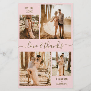 Flyer Boda del Collage de Oro Rosado de Presupuesto Grac