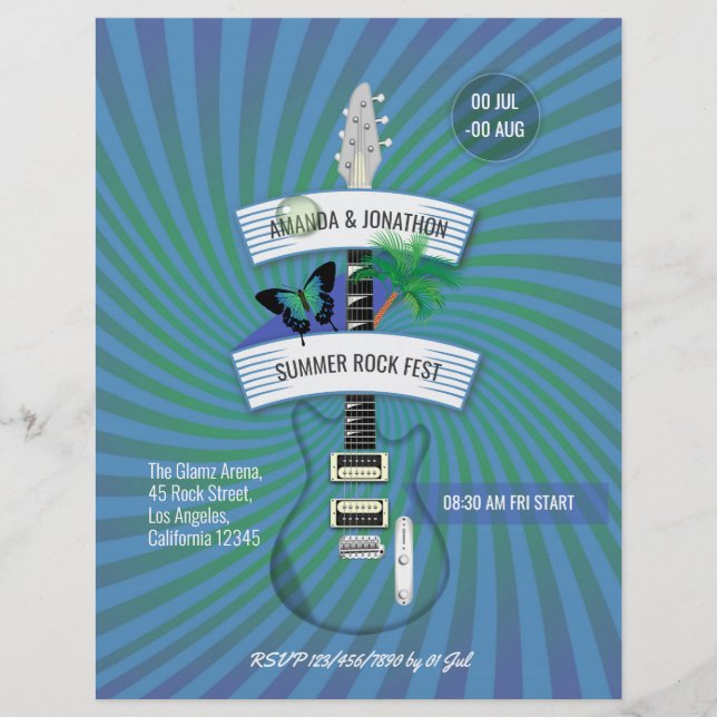 Flyer Boda del Festival de Rock de Verano (Frente)