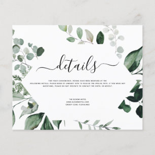 Flyer Boda del follaje de vegetación botánica de presupu