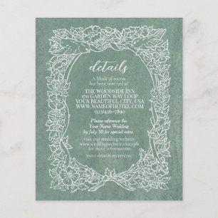 Flyer Boda Detalles de la frontera de aves silvestres