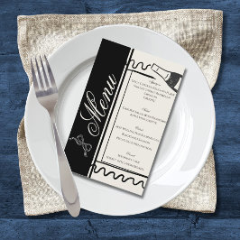 Flyer Boda elegante simple dibujada a mano en negro y bl