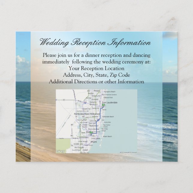 Flyer Boda en la playa de paisaje marino Océano Azul (Frente)