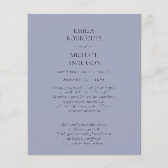 Flyer Boda española invita a consejo presupuestario BILI (Frente)
