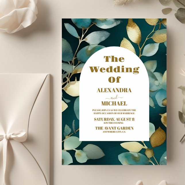 Flyer Boda Eucalyptus de Green Gold Greenery (Subido por el creador)