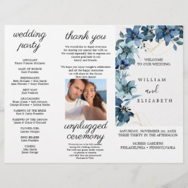 Flyer Boda floral acuarela de verano