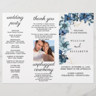 Flyer Boda floral acuarela de verano