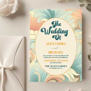 Flyer Boda Floral Bohemio Retro Presupuesto