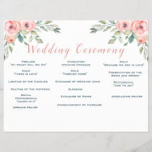 Flyer Boda Floral de Rosas de Engranaje Romántico