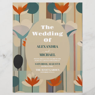 Flyer Boda Floral Elegante de Presupuesto Mediados de Si