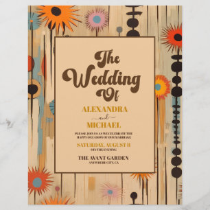 Flyer Boda Floral Elegante de Presupuesto Mediados de Si
