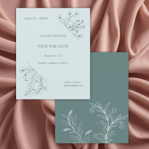Flyer Boda floral Guardar la invitación de presupuesto d