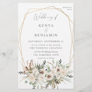 Flyer Boda floral indio 2 MD